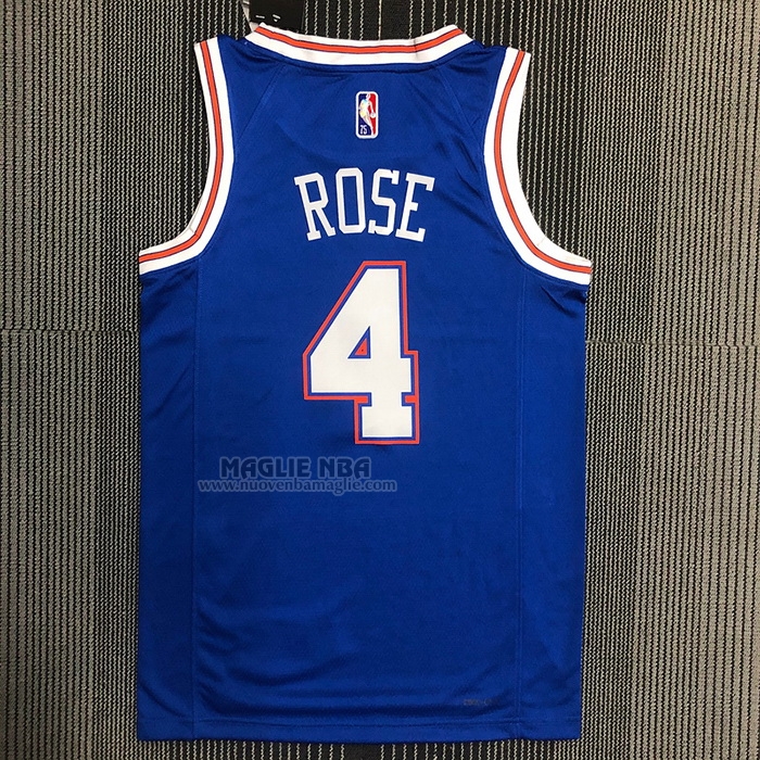 Maglia
 Derrick Rose NO 4 New York Knicks Statement 2020-21 Blu
